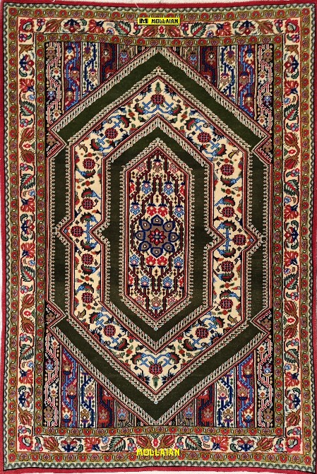 Tappeto originale pregiato Qum kurk extra fine Persia 115 x 75