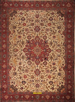 tappeto persiano antico khoy 386x290