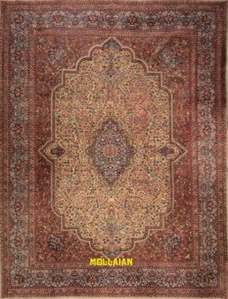 tappeto persiano d'epoca kerman d'epoca 
